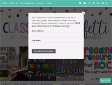 Tablet Screenshot of classroomconfetti.com